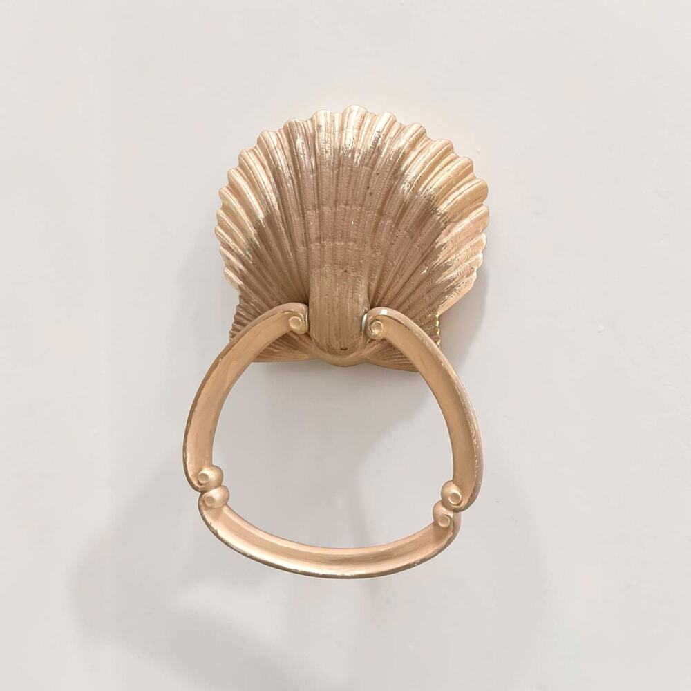 Vintage Homco Shell Towel Ring Wall Holder 1978 Peach Pink Bathroom Coastal